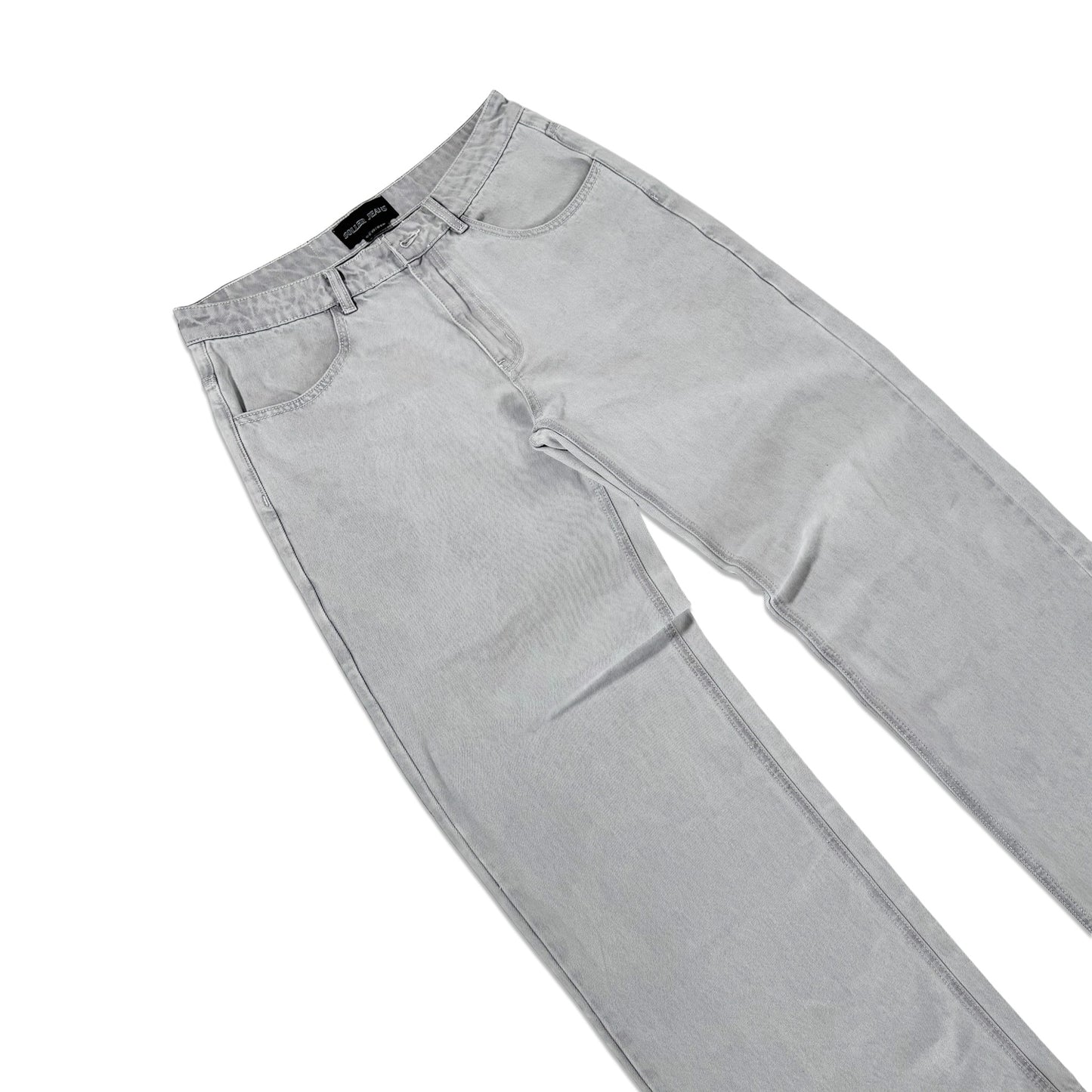 C.R.E.A.M OVERSIZED DENIM JEANS (STONE WASHED GREY)